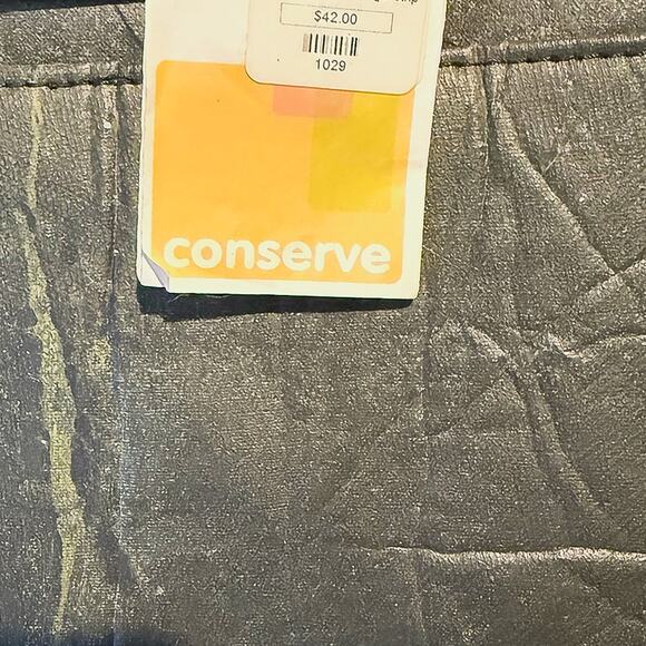 Conserve India Handmade Recycled Plastic HRP Zippered Crossbody Bag Gray NWT - Picture 8 of 10